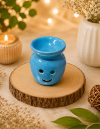 Ceramic Tealight Essential Oil Diffuser - Yellow & Blue (7x9cm) thumbnail 1