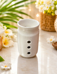 Ceramic Tealight Essential Oil Diffuser - White (6x10cm) thumbnail 1