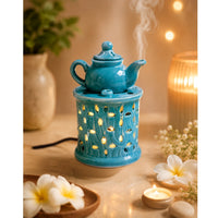 Teal Teapot Burner Electric Aroma Diffuser - Blue (8.5x14.7cm) thumbnail 1