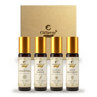 Luxury Aroma Roll-On Gift Set by CitSpray: four 10 ml roll-ons in an embossed cream gift box with gold foil thumbnail 1