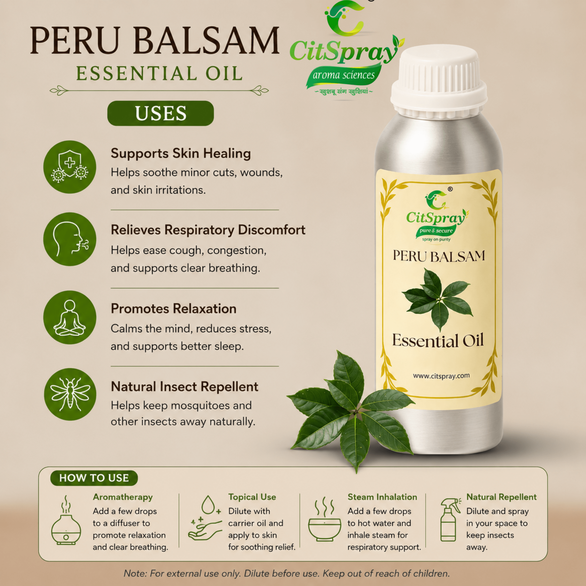Balsam peru Essential Oil – Skin Soothing - CitSpray