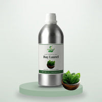 Bay Laurel essential oil by CitSpray in a 1 litre aluminium bottle with bay laurel leaves thumbnail 1