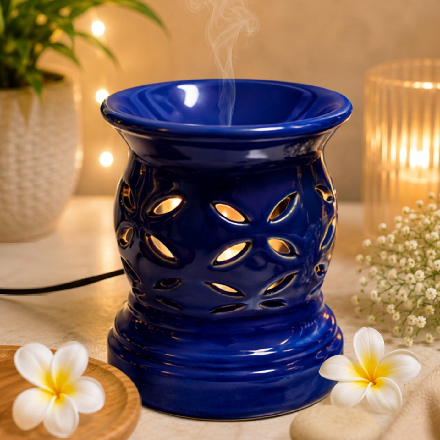 Blue Goblet Burner Electric Aroma Diffuser - Blue (13.5x15cm) - CitSpray