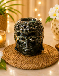 Buddha Head Ceramic Tealight Oil Diffuser (11x9cm) - CitSpray thumbnail 2
