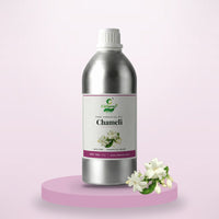 Chameli essential oil by CitSpray in a 1 litre aluminium bottle with jasmine blossoms thumbnail 1