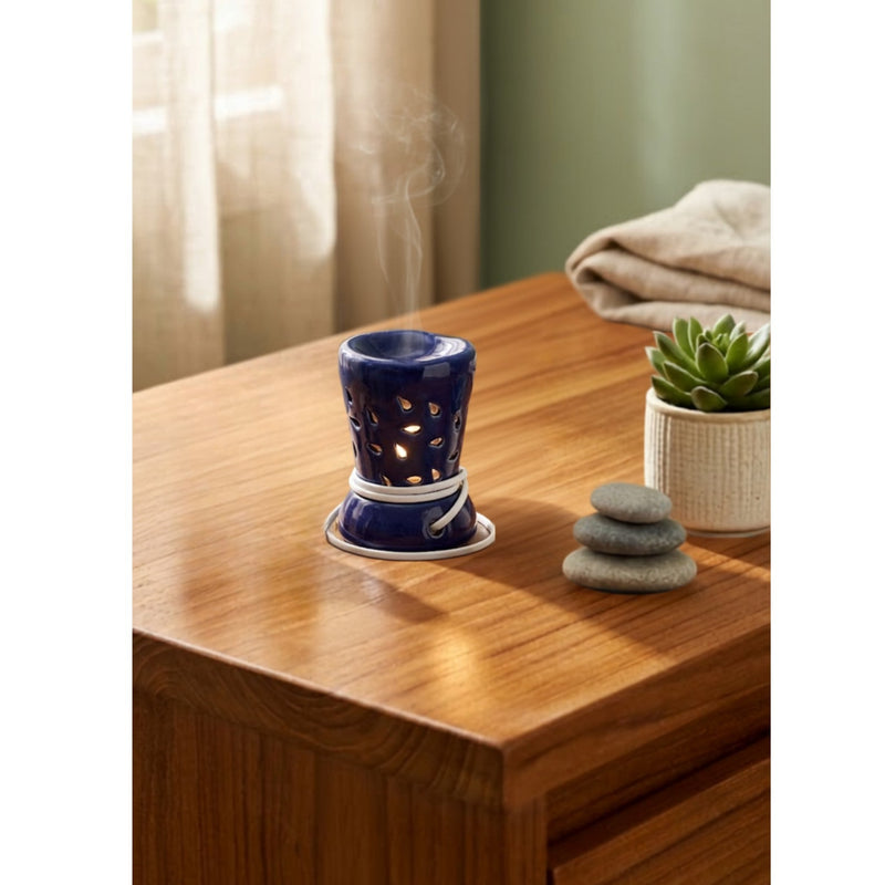 Cobalt Hourglass Electric Aroma Diffuser - Blue (7x10cm) - CitSpray