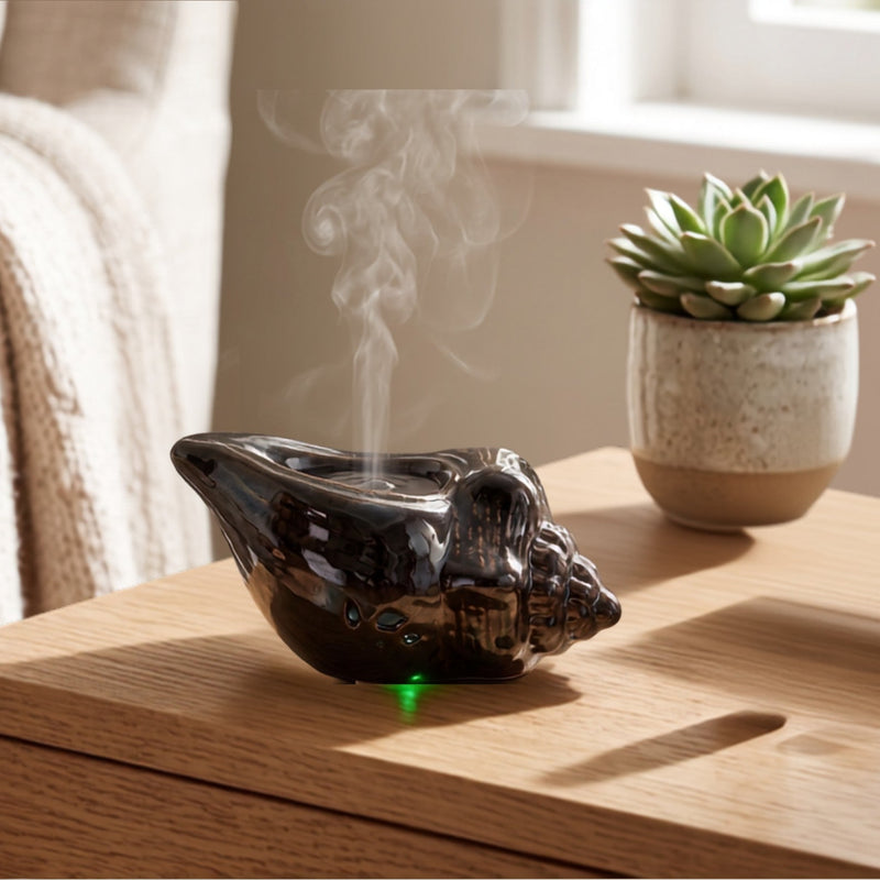 Conch Shankh Electric Aroma Diffuser - Bronze (20x10cm) - CitSpray