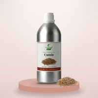Cumin essential oil by CitSpray in a 1 litre aluminium bottle with cumin seeds thumbnail 1