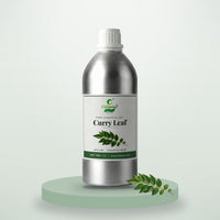Curry Leaf essential oil by CitSpray in a 1 litre aluminium bottle with curry leaves thumbnail 1