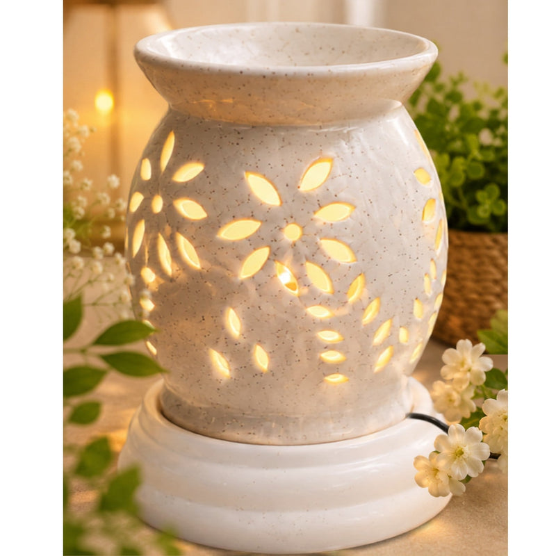 Daisy Egg Vase Electric Aroma Diffuser - White (10x19cm) - CitSpray