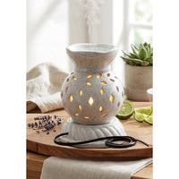 Fluted Diamond Pot Electric Aroma Diffuser - White (9.6x14.5cm) - CitSpray thumbnail 1