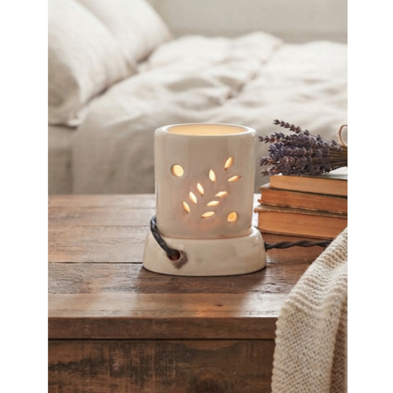 Foliage Cylinder Electric Aroma Diffuser - White (8.9x8.3x10.3cm) - CitSpray