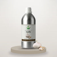 Garlic essential oil by CitSpray in a 1 litre aluminium bottle with garlic cloves thumbnail 1