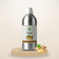 Ginger essential oil by CitSpray in a 1 litre aluminium bottle with fresh ginger root thumbnail 1