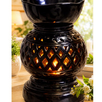 Harlequin Double Gourd Electric Aroma Diffuser - Black (15x24cm) - CitSpray thumbnail 1