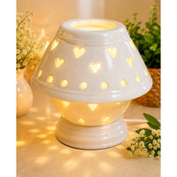 Heart Table Lamp Electric Aroma Diffuser - White (11x17cm) - CitSpray thumbnail 1