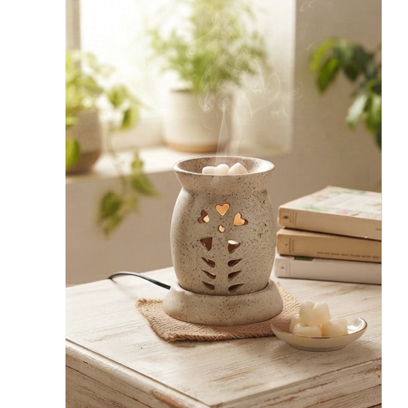 Heart & Vine Urn Electric Aroma Diffuser - Beige (9.8x12.4cm) - CitSpray