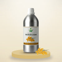 Helichrysum essential oil by CitSpray in a 1 litre aluminium bottle with helichrysum flowers thumbnail 1