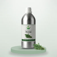 Hyssop essential oil by CitSpray in a 1 litre aluminium bottle with hyssop sprigs thumbnail 1