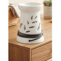 Leaf-Vine Hourglass Electric Aroma Diffuser - White (12.5x16.5cm) - CitSpray thumbnail 1
