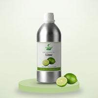 Lime essential oil by CitSpray in a 1 litre aluminium bottle with fresh limes thumbnail 1