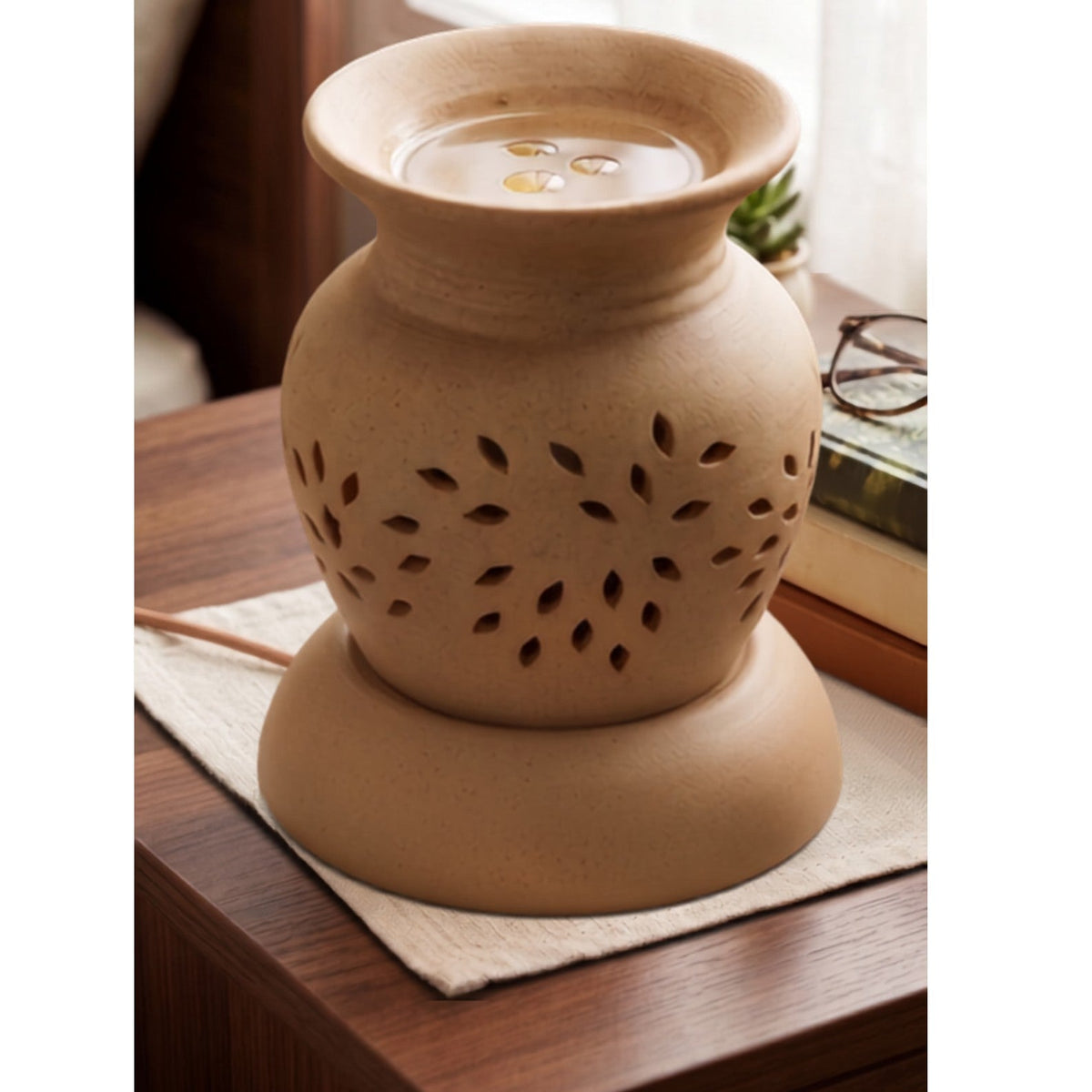 Marquise Jar Electric Aroma Diffuser - Beige (10x18cm) - CitSpray