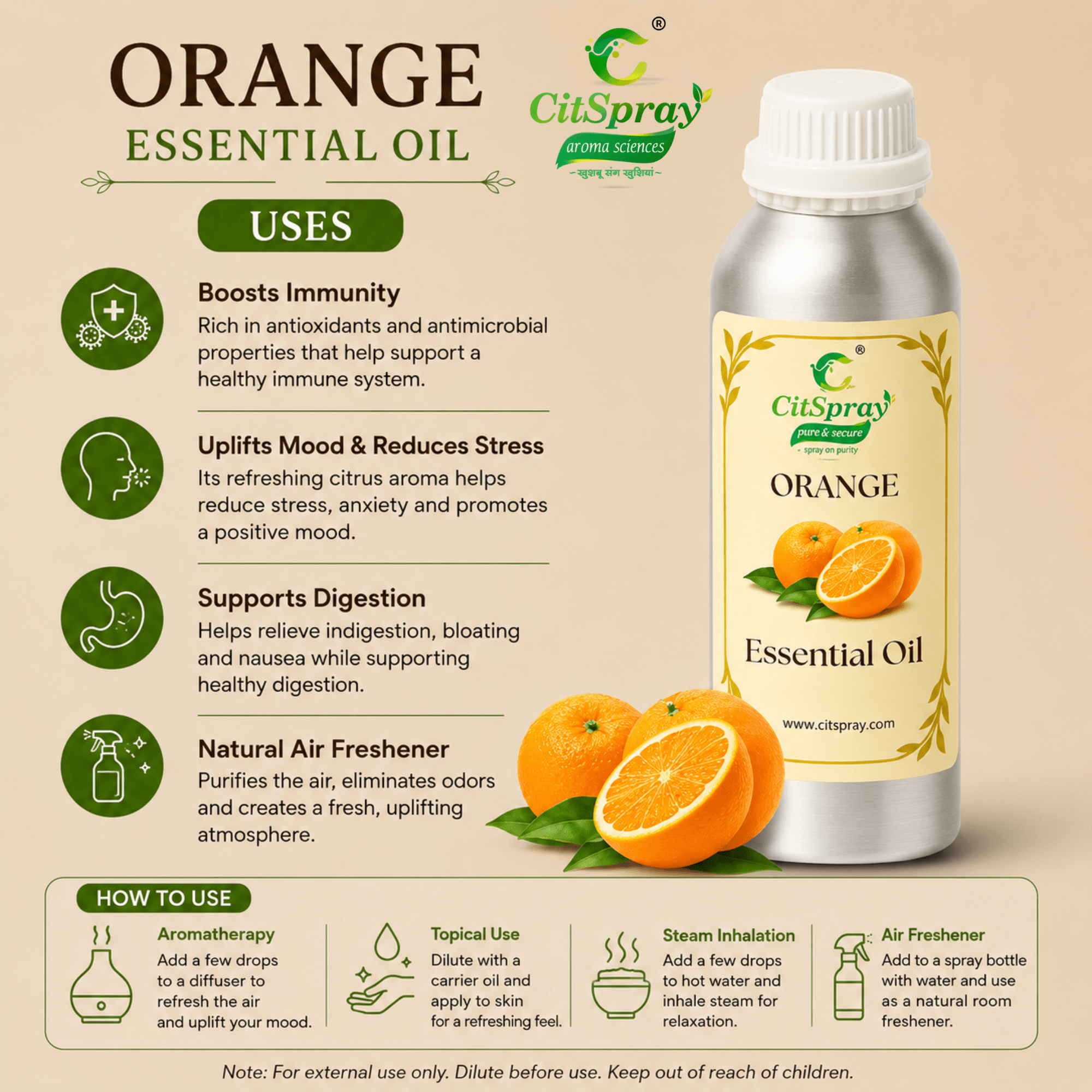Orange Essential Oil – Mood Boost - CitSpray