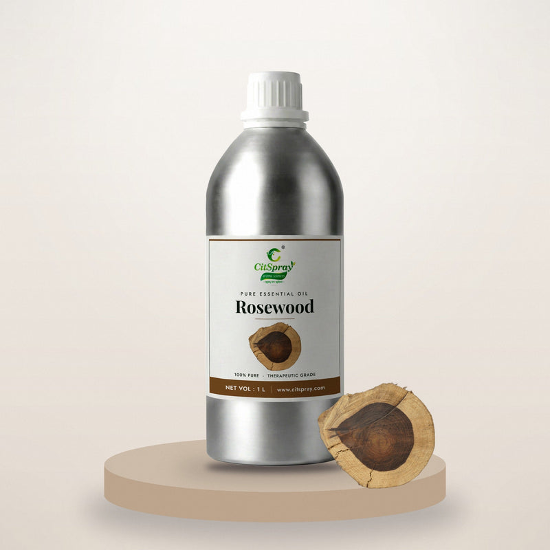 Rosewood essential oil by CitSpray in a 1 litre aluminium bottle with rosewood