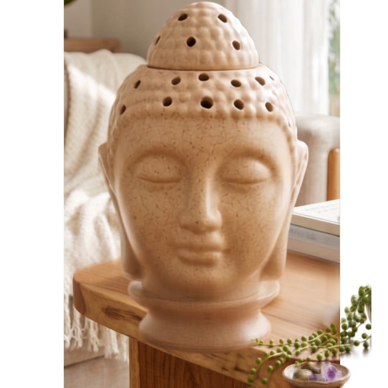 Serene Buddha Head Electric Aroma Diffuser - Beige (10x20.5cm) - CitSpray