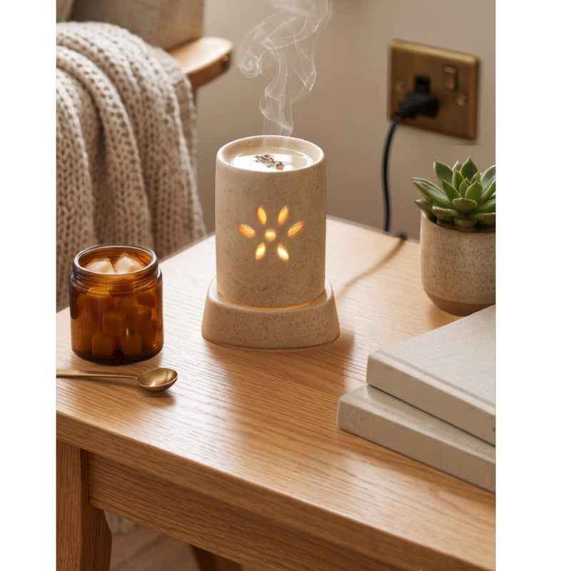 Sunburst Column Electric Aroma Diffuser - White (9x9x12.5cm) - CitSpray