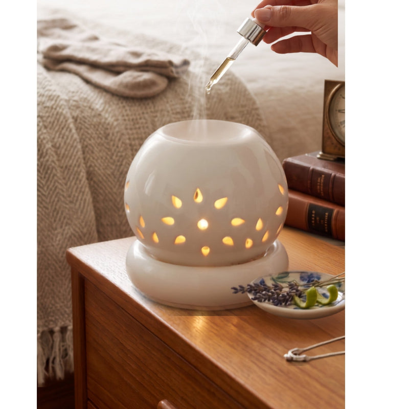 Sunburst Globe Electric Aroma Diffuser - White (12x14.5cm) - CitSpray