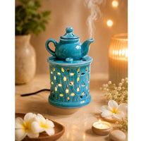 Teal Teapot Burner Electric Aroma Diffuser - Blue (8.5x14.7cm) - CitSpray thumbnail 1