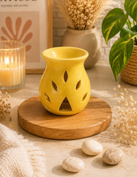 Teardrop Cutout Ceramic Tealight Oil Diffuser - Sunshine Yellow (7x10cm) - CitSpray thumbnail 1