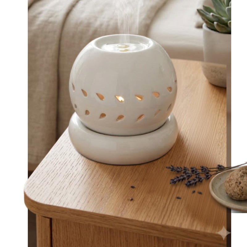 Teardrop Globe Electric Aroma Diffuser - White (12x14.5cm) - CitSpray