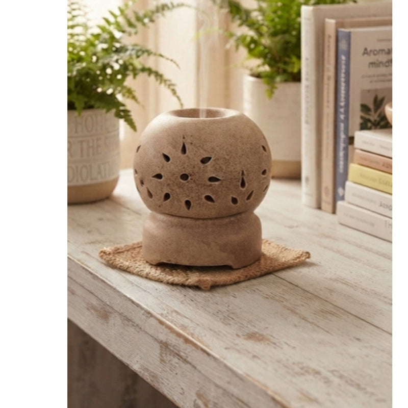 Terracotta Sunburst Globe Electric Aroma Diffuser - Beige (12.5x16.2cm) - CitSpray