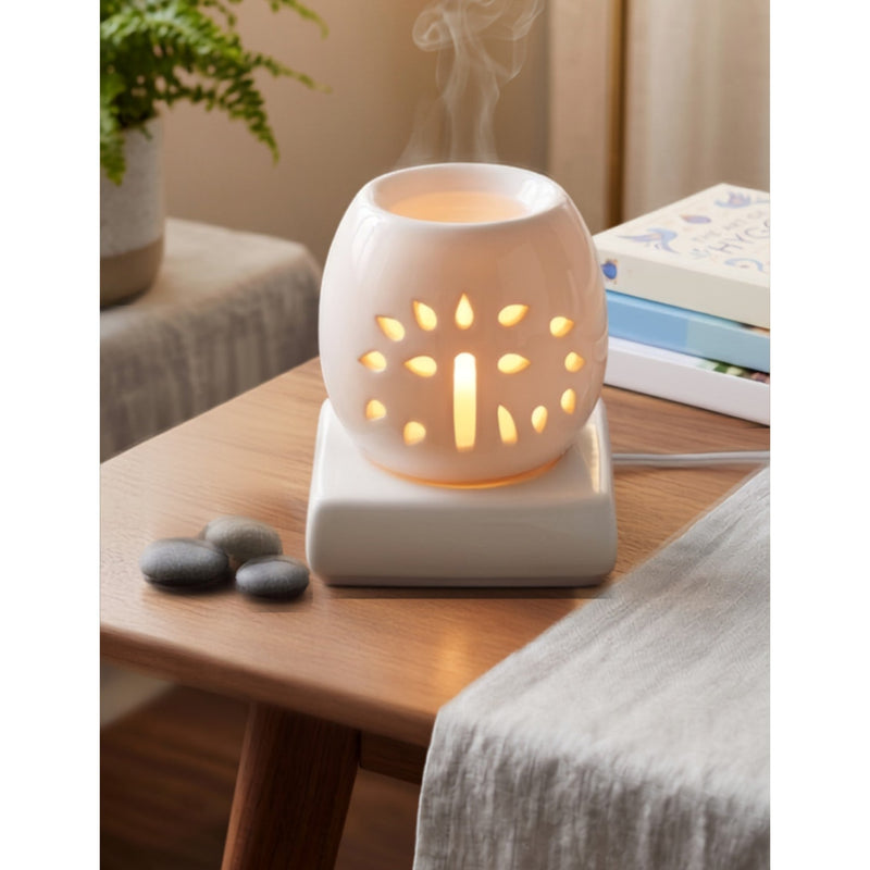 Tree Cutout Globe Electric Aroma Diffuser - White (11x11x13.8cm) - CitSpray