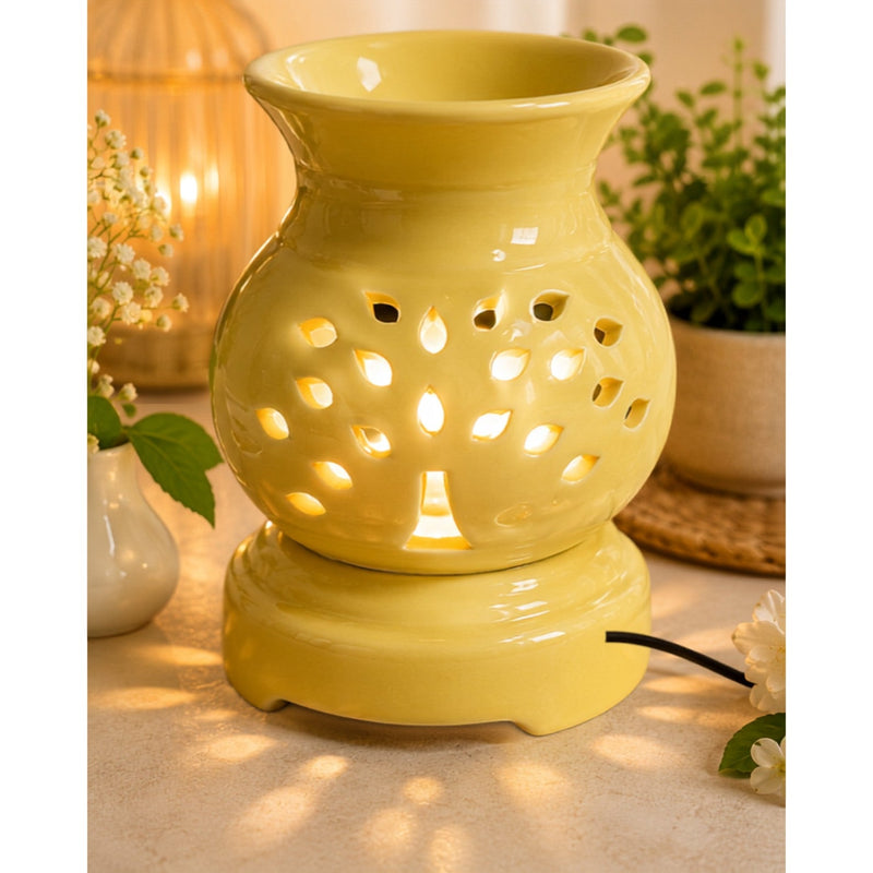 Tree of Life Urn Electric Aroma Diffuser - Yellow (12x17cm) - CitSpray