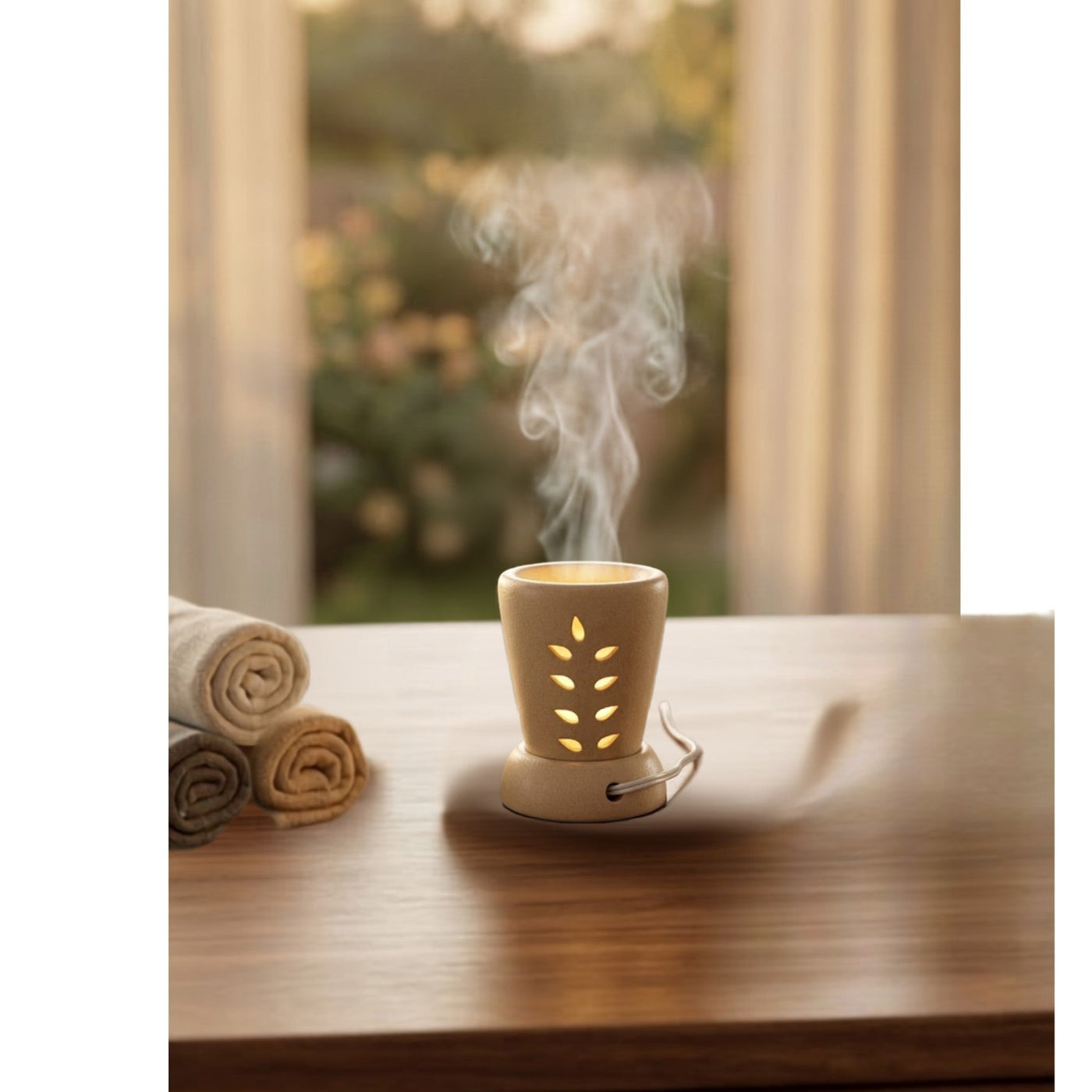Tulip Cup Electric Aroma Diffuser - Beige (7x10cm) - CitSpray
