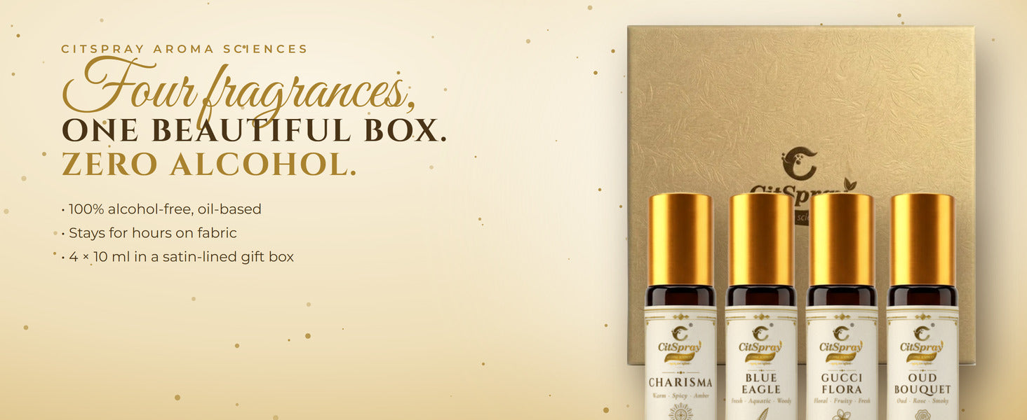 Four fragrances, one beautiful box, zero alcohol